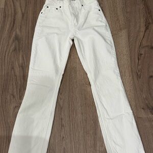 Abercrombie & Fitch White Straight Jeans